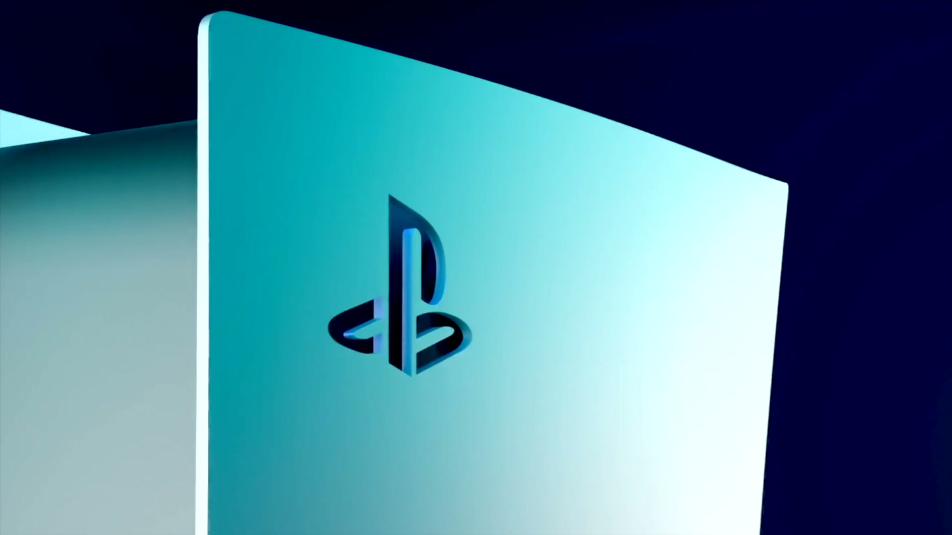 3D render of the PS5 console faceplate and logo