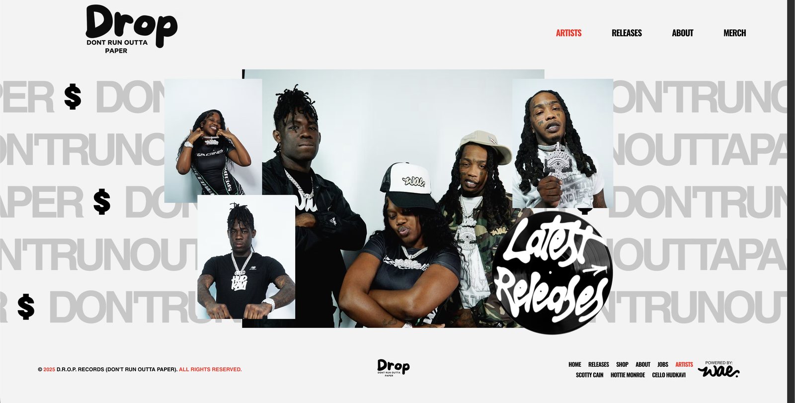 Drop Records website